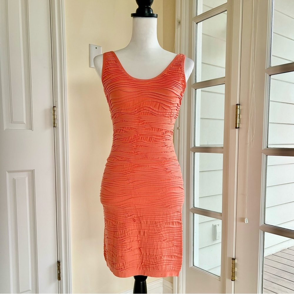 Stretchy Orange Bodycon Dress